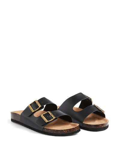 Lands' End Women's double buckle footbed sandals at Collagerie