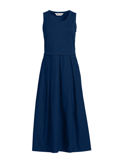 Lands' End Women's poplin/jersey midi dress at Collagerie
