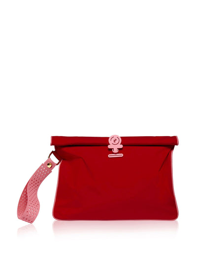 La Pochette Wet bag large in chilli / peony at Collagerie