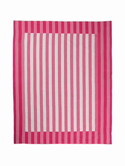 Late Afternoon Punch pink stripe tablecloth at Collagerie