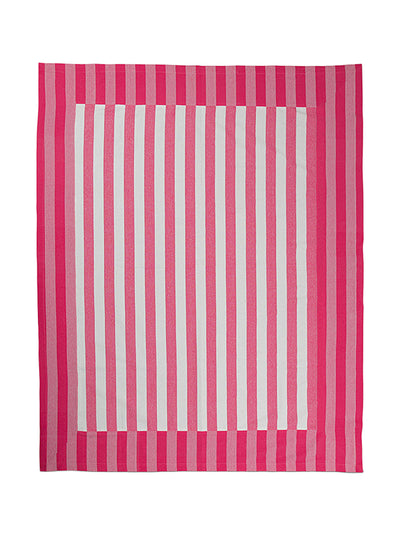 Late Afternoon Punch pink stripe tablecloth at Collagerie