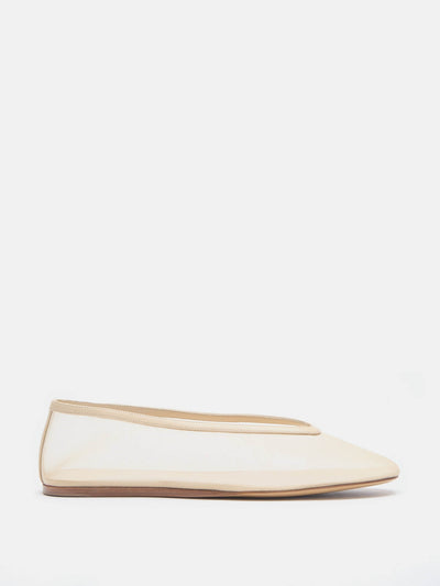 Le Monde Beryl Luna slippers in sand mesh at Collagerie