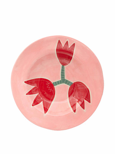 Laetitia Rouget Hand-painted ceramic Tulip plate at Collagerie