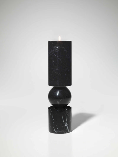 Lee Broom Candlestick in black marble at Collagerie