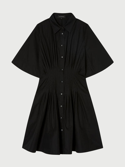 Lee Mathews Black mini shirt dress at Collagerie