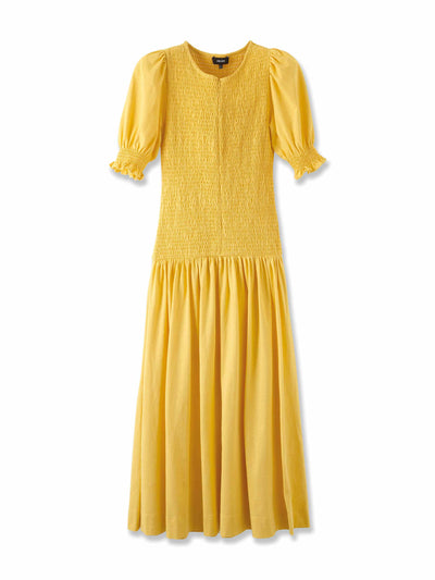 Me+Em Yellow slub maxi dress at Collagerie