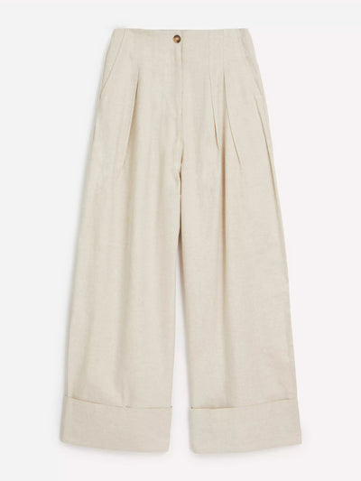 Aligne Fresh linen wide leg trousers at Collagerie