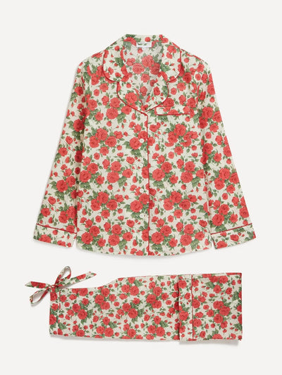 Liberty London Carline rose tana cotton classic pyjama set at Collagerie