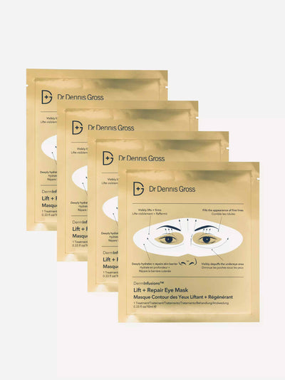 Dr. Dennis Gross Skincare Derminfusions lift and repair eye mask (pack of 4) at Collagerie