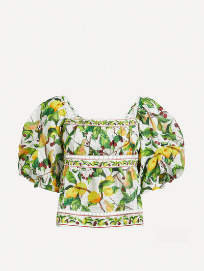 Farm Rio Fruit orchard blouse at Collagerie