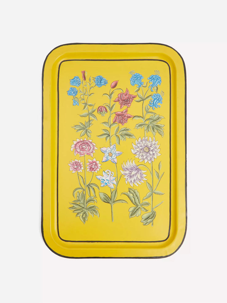 Flora hand-painted iron tray Interiors Les Ottomans - Collagerie