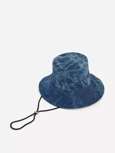 Ganni Bleached denim bucket hat at Collagerie