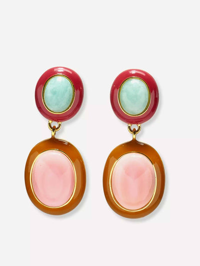 Lizzie Fortunato Gold-plated papaya drop earrings at Collagerie