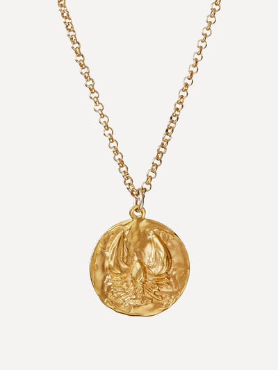 Alighieri 24kt gold-plated reader of the sea pendant necklace at Collagerie
