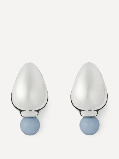 Annika Inez Sterling silver bulbous hoop earrings at Collagerie