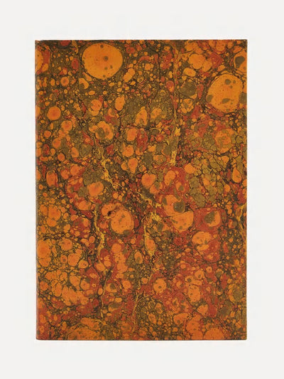 Giannini Marbled notebook with orang lining at Collagerie