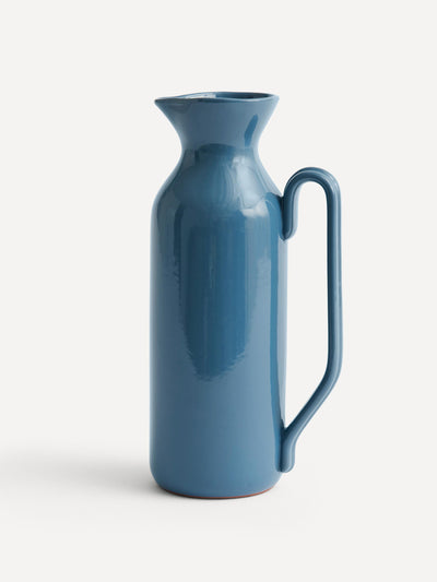 Hay Dark blue barro jug tall at Collagerie