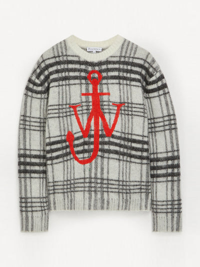 Jw Anderson Tartan check crewneck sweatshirt at Collagerie