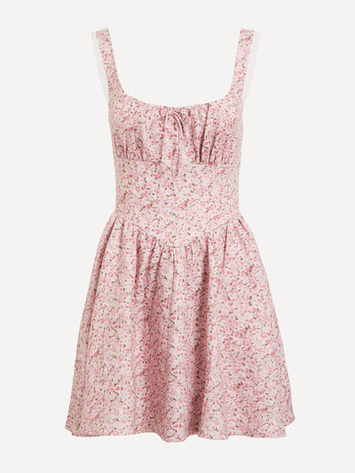 Reformation Daria rosin linen mini dress at Collagerie