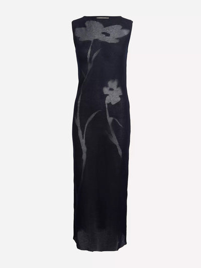 Paloma Wool Sabado knitted flower jacquard maxi dress at Collagerie