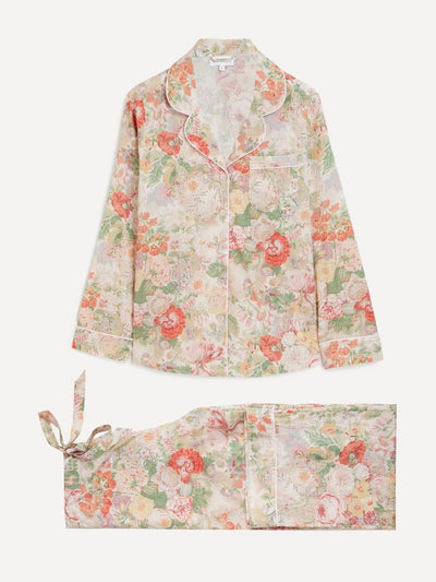 Liberty Parchment petals tana law cotton pyjama set at Collagerie