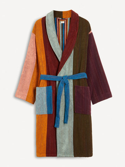 Paul Smith Artist stripe cotton-terry bathrobe at Collagerie
