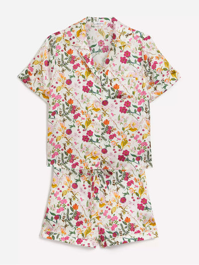 Liberty London Silk-satin short-sleeve pyjama set at Collagerie