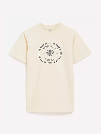 Sporty & Rich Cream Eden crest Kennedy t-shirt at Collagerie