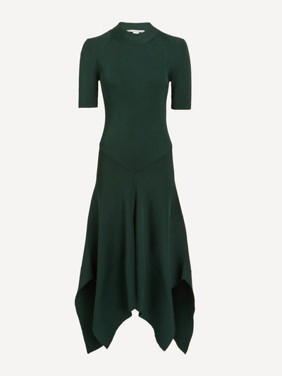 Stella Mccartney Asymmetric compact rib sweater dress at Collagerie