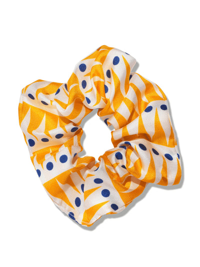 Lisou Yellow printed scrunchie at Collagerie