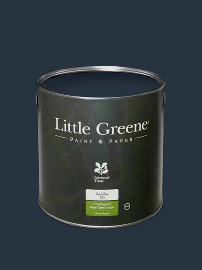 Little Greene Intelligent Matt Emulsion one litre paint pot in Dock Blue at Collagerie