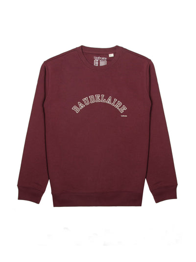 Liyabrairie Baudelaire crewneck cotton sweatshirt in Bordeaux at Collagerie