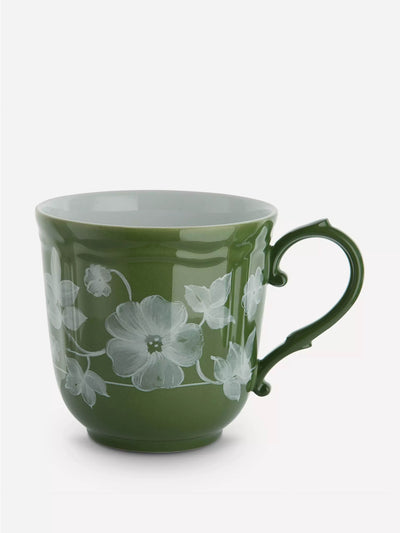 Cabana Ginori floral mug green at Collagerie