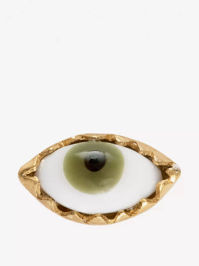 Grainne Morton Gold-plated green eye stud earring at Collagerie