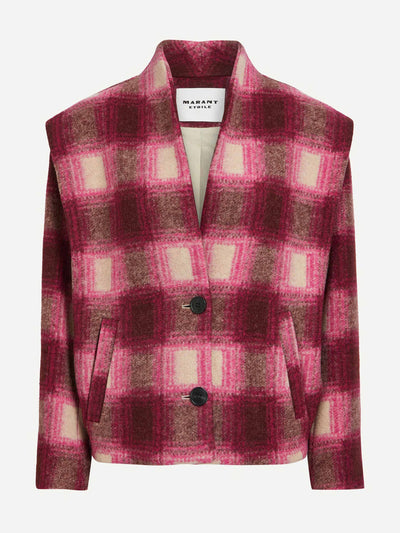 Isabel Marant Étoile Pink checked jacket at Collagerie