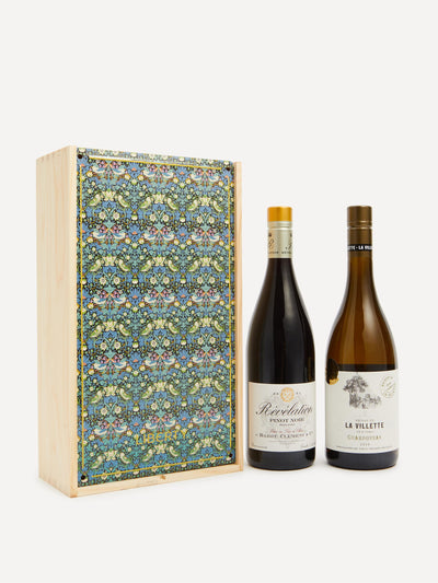 Liberty London Liberty print red and white wine crate at Collagerie