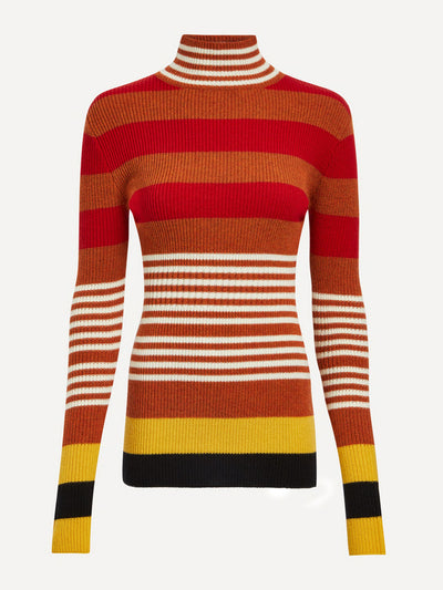 Marni Striped turtleneck jumper at Collagerie