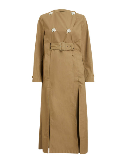 Simone Rocha Long multi slit trench coat at Collagerie