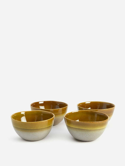 Soho Home Stoneware cereal bowls in Mustard (set of 4) at Collagerie