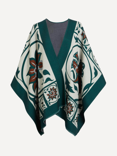 Liberty Tudor floral wool cape at Collagerie