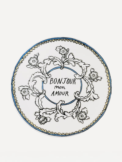 Twig New York Bonjour mon amour salad plate at Collagerie