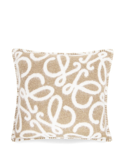 Loewe Anagram cushion in alpaca and wool at Collagerie