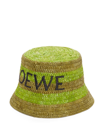 Loewe Bucket hat in raffia at Collagerie