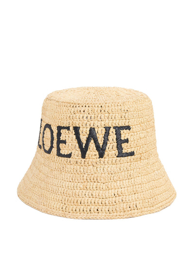 Loewe Bucket hat in raffia at Collagerie