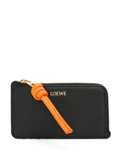 Loewe Knot coin cardholder in shiny nappa calfskin at Collagerie