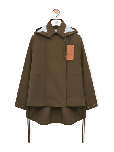 Loewe Hooded parka in cotton at Collagerie