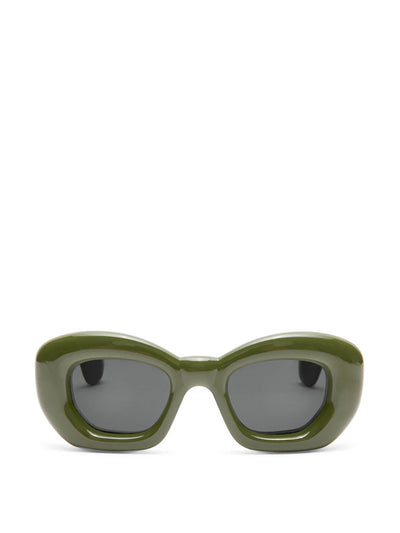 Loewe Inflated butterfly sunglasses in dark green at Collagerie