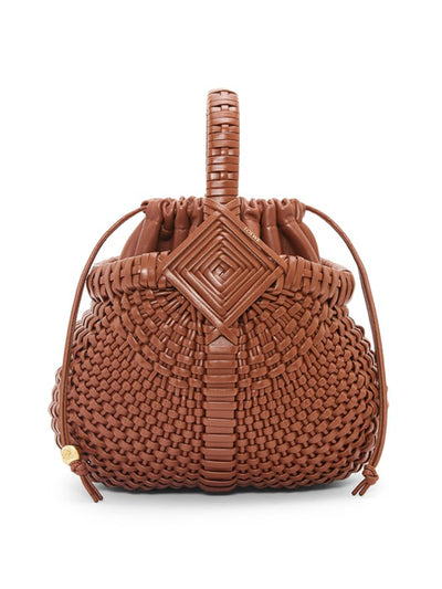 Loewe Mini diamond round basket bag in calfskin at Collagerie