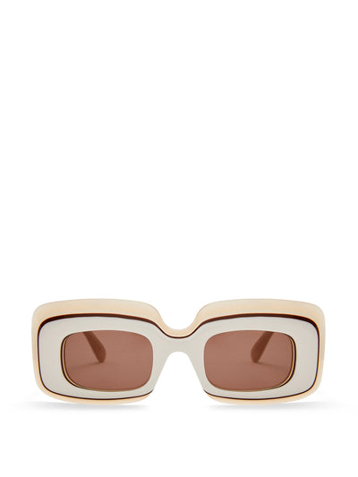 Loewe Multilayer rectangular sunglasses in acetate at Collagerie