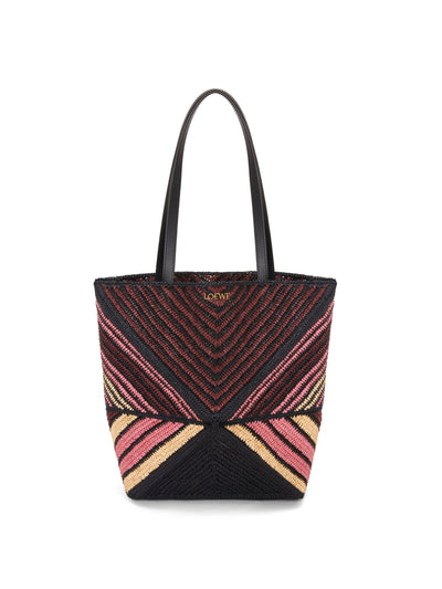 Loewe Puzzle Fold Tote in raffia at Collagerie